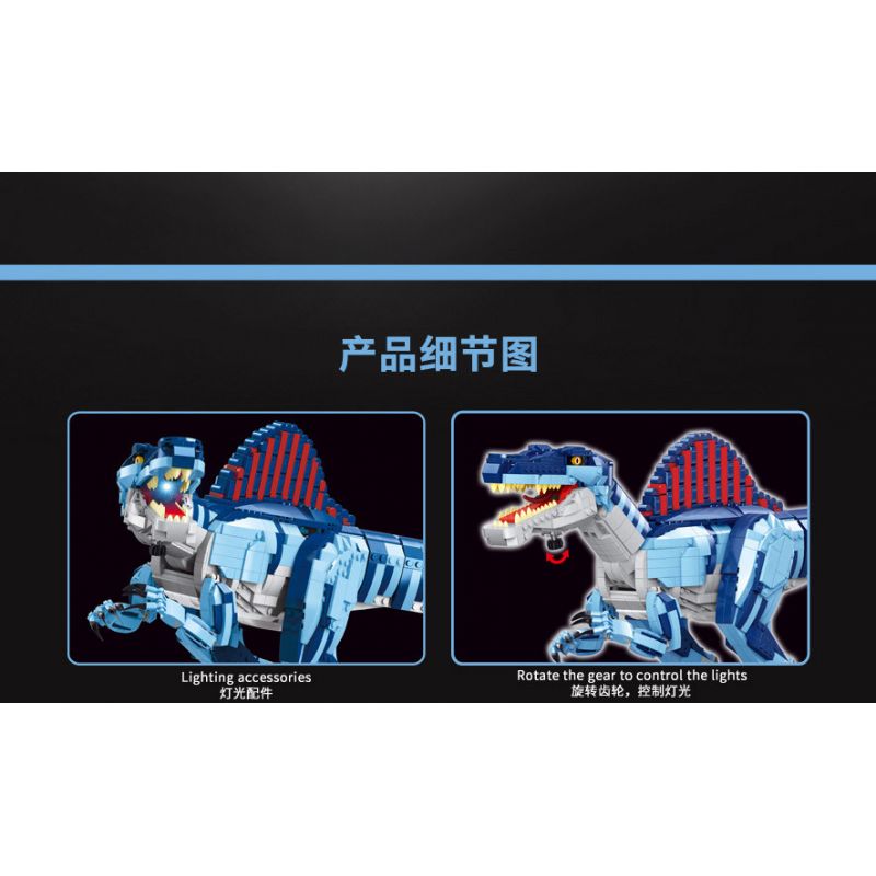 GAOMISI T2011 2011 non  RENGER RỒNG bộ đồ chơi xếp lắp ráp ghép mô hình Jurassic World SPINOSAURUS Thế Giới Khủng Long 2086 khối