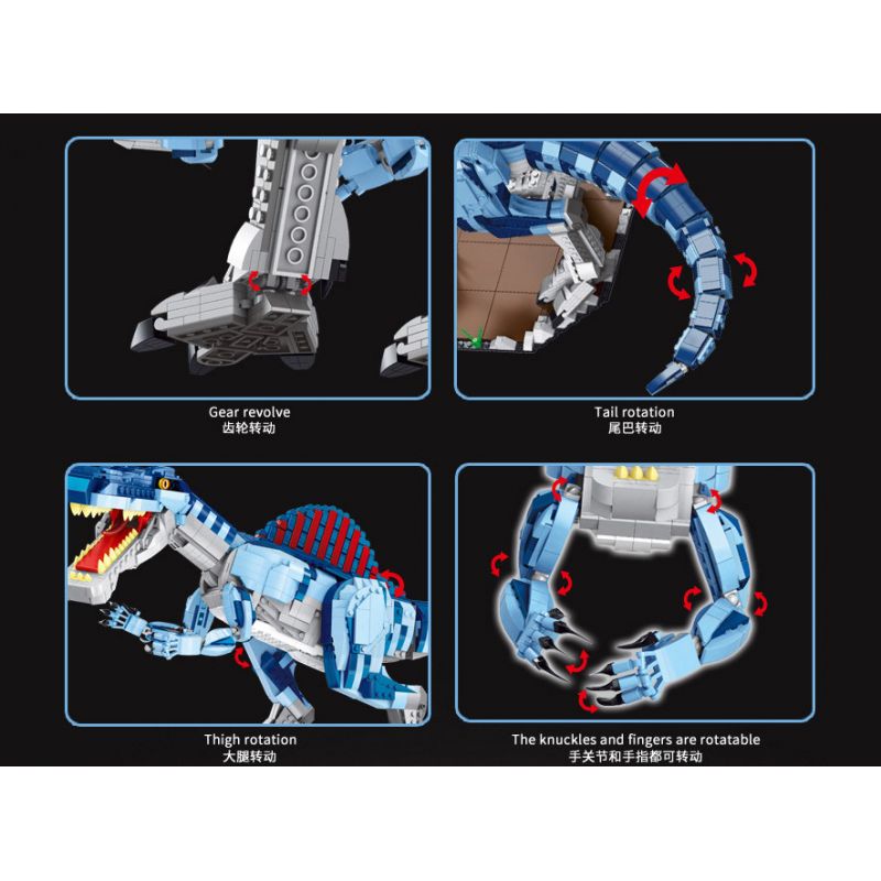 GAOMISI T2011 2011 non  RENGER RỒNG bộ đồ chơi xếp lắp ráp ghép mô hình Jurassic World SPINOSAURUS Thế Giới Khủng Long 2086 khối