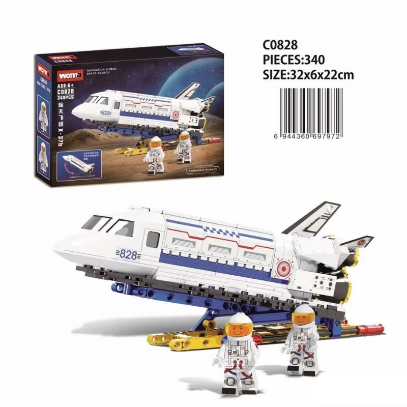 WOMA C0828 0828 non  TÀU CON THOI X-37B bộ đồ chơi xếp lắp ráp ghép mô hình 340 khối