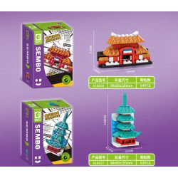 SEMBO 610017 non  CHÙA TRUNG LĨNH bộ đồ chơi xếp lắp ráp ghép mô hình Fridge Refrigerator Magnets FRIDGE MAGNETS Nam Châm Dính Tủ Lạnh 65 khối