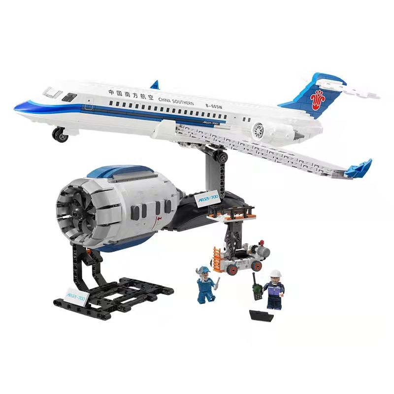 PANTASY 11002 non Lego HÀNG KHÔNG PHƯƠNG NAM TRUNG QUỐC ARJ21 bộ đồ chơi xếp lắp ráp ghép mô hình City CHINA SOUTHERN ARJ21 Thành Phố 2000 khối