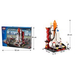 GUDI 8815 Xếp hình kiểu Lego CITY The Shuttle Launch Center Aerospace Aircraft Launch Center Bãi Phóng Tàu Con Thoi 679 khối