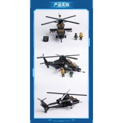 GUDI 20405 non  VŨ KHÍ QUÂN SỰ HẠNG NẶNG TRỰC THĂNG TRANG WZ-10 bộ đồ chơi xếp lắp ráp ghép mô hình Military Army Quân Sự Bộ Đội 346 khối