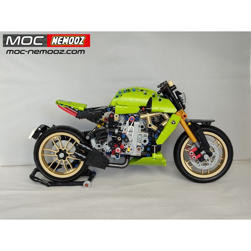 REBRICKABLE MOC-75807 75807 MOC75807 ZHEGAO QL1259 1259 non Lego DUCATI DIAVEL SIAN bộ đồ chơi xếp lắp ráp ghép mô hình Technic Kỹ Thuật Công Nghệ Cao Mô Hình Phương Tiện 640 khối