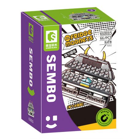 SEMBO 610015 non  CHÙA TODAIJI bộ đồ chơi xếp lắp ráp ghép mô hình Fridge Refrigerator Magnets FRIDGE MAGNETS Nam Châm Dính Tủ Lạnh 66 khối