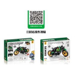 SEMBO 701010 non  XE MÔ TÔ BOBBER bộ đồ chơi xếp lắp ráp ghép mô hình  TECHNIQUE Kỹ Thuật Công Nghệ Cao Mô Hình Phương Tiện 444 khối