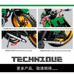 SEMBO 701010 non  XE MÔ TÔ BOBBER bộ đồ chơi xếp lắp ráp ghép mô hình  TECHNIQUE Kỹ Thuật Công Nghệ Cao Mô Hình Phương Tiện 444 khối