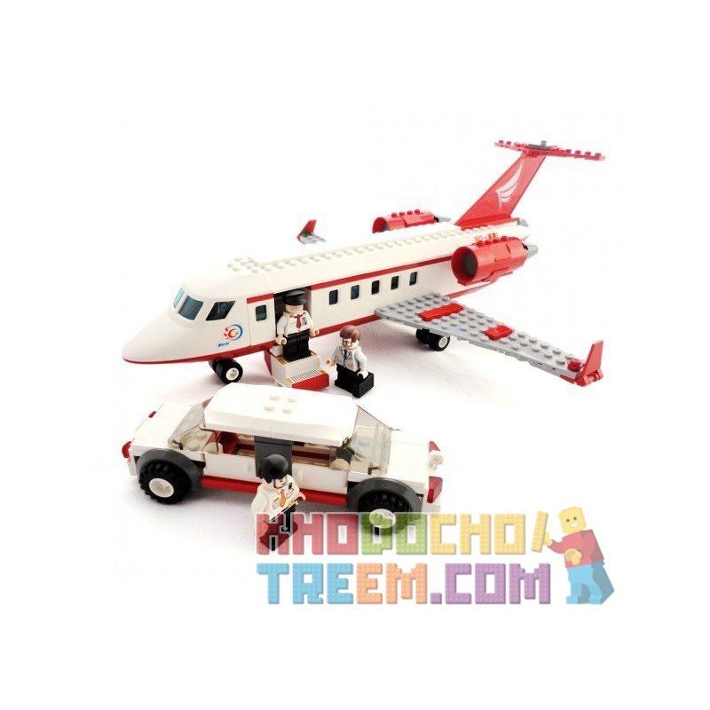 GUDI 8911 Xếp hình kiểu Lego CITY Private Aircraft Private Plane Chuyên Cơ VIP Và Xe Limousine 334 khối