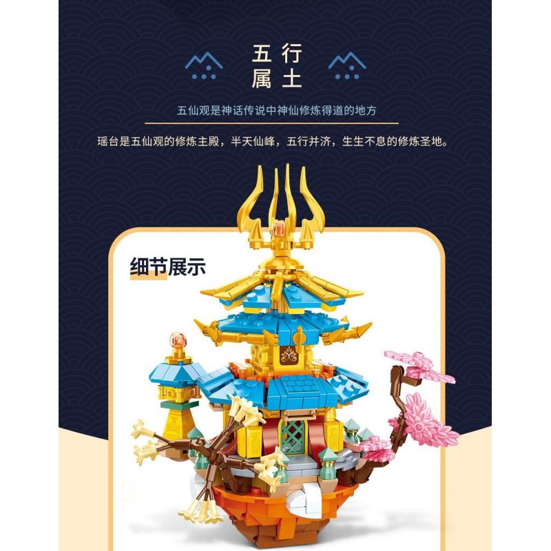 SLUBAN M38-B1006 B1006 1006 M38B1006 38-B1006 non  TÒA NHÀ THIÊNG LIÊNG CỦA IMMORTAL PAVILION YAOTAI bộ đồ chơi xếp lắp ráp ghép mô hình Fairy Swordplay Tiên Kiếm Hiệp 500 khối