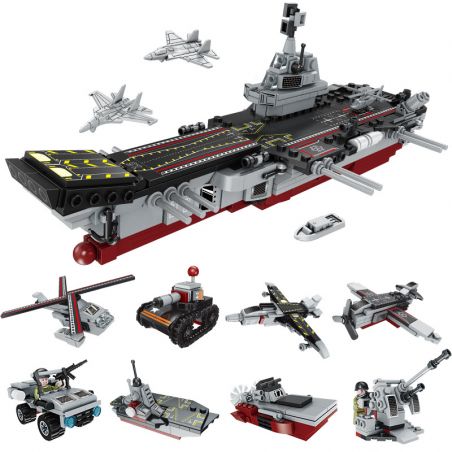 FORANGE FC3830 3830 non  TÀU SÂN BAY bộ đồ chơi xếp lắp ráp ghép mô hình Creator Sáng Tạo 681 khối