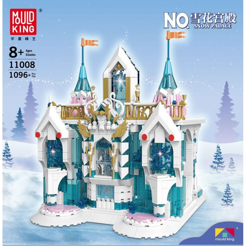 MouldKing 11008 Mould King 11008 non  CUNG ĐIỆN BÔNG TUYẾT bộ đồ chơi xếp lắp ráp ghép mô hình SNOW PALACE 1096 khối