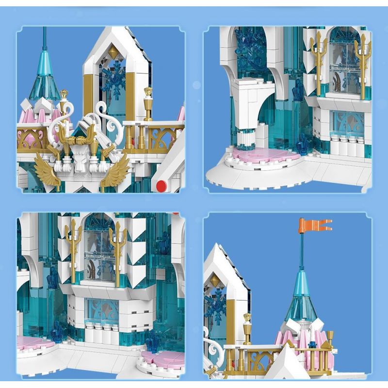 MouldKing 11008 Mould King 11008 non  CUNG ĐIỆN BÔNG TUYẾT bộ đồ chơi xếp lắp ráp ghép mô hình SNOW PALACE 1096 khối