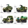 SEMBO 105353 105354 105355 105356 105357 105358 105359 105360 non  XE TÊN LỬA ĐẠN ĐẠO DONGFENG-17 8 TỔ HỢP BỌC THÉP CHỐNG MÌN TẤN CÔNG VŨ TRANG ĐỊA HÌNH DÃ CHIẾN CHỞ DẦU VẬN TẢI QUÂN SỰ ĐẤU BỘ BINH BÁNH LỐP bộ đồ chơi xếp lắp ráp ghép mô hình Military Army Quân Sự Bộ Đội 856 khối