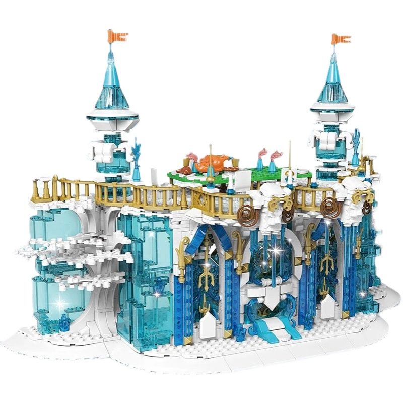 MouldKing 11010 Mould King 11010 non Lego PHÒNG KHÁCH ICE CRYSTAL bộ đồ chơi xếp lắp ráp ghép mô hình ICE BALLROOM 1208 khối