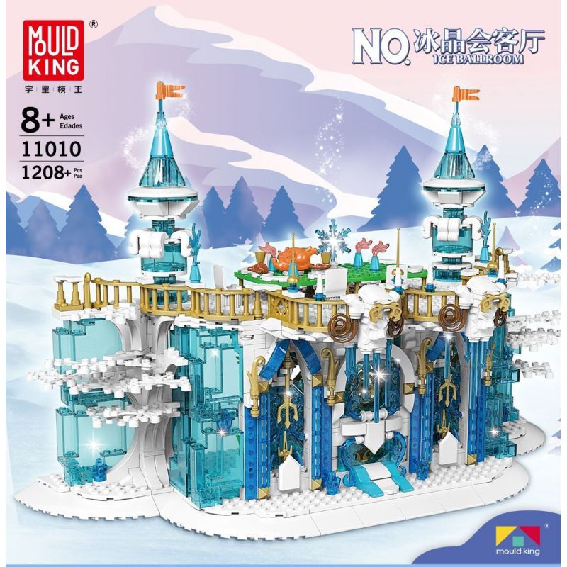 MouldKing 11010 Mould King 11010 non  PHÒNG KHÁCH ICE CRYSTAL bộ đồ chơi xếp lắp ráp ghép mô hình ICE BALLROOM 1208 khối