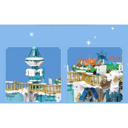 MouldKing 11010 Mould King 11010 non  PHÒNG KHÁCH ICE CRYSTAL bộ đồ chơi xếp lắp ráp ghép mô hình ICE BALLROOM 1208 khối