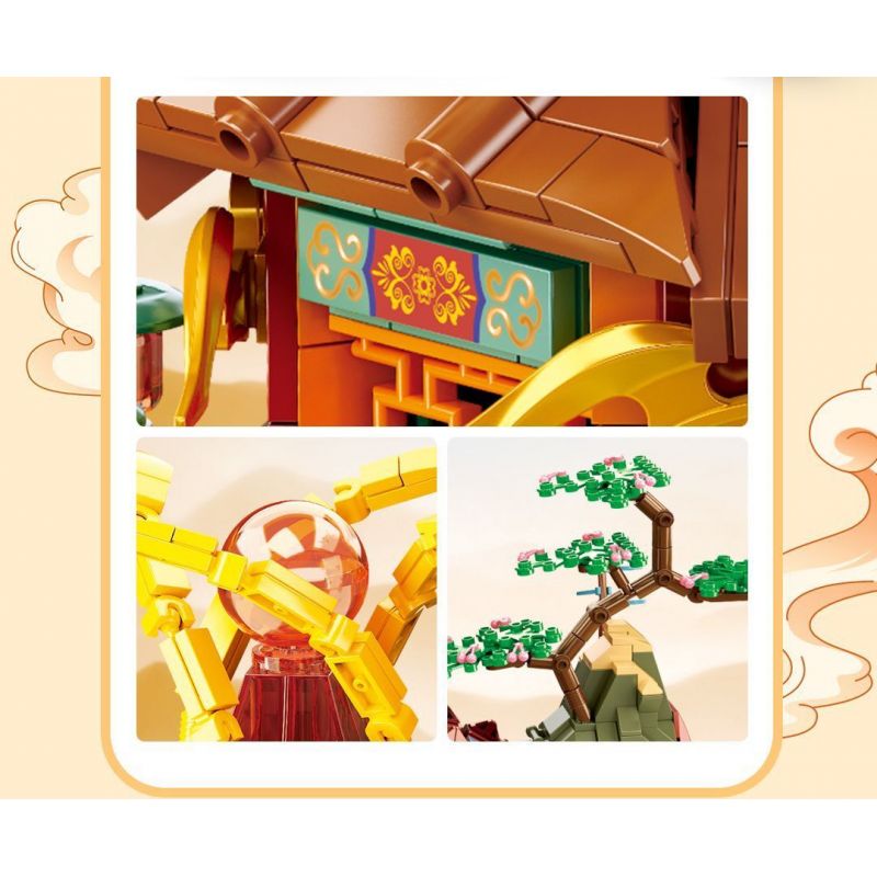 SLUBAN M38-B0939 B0939 0939 M38B0939 38-B0939 non  MIẾU NGŨ TIÊN bộ đồ chơi xếp lắp ráp ghép mô hình Fairy Swordplay Tiên Kiếm Hiệp 3030 khối