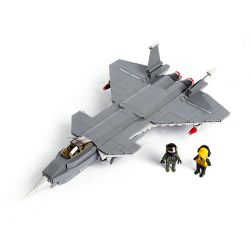 GUDI 20403 non  HẠNG NẶNG QUÂN SỰ MÁY BAY CHIẾN ĐẤU J-20 bộ đồ chơi xếp lắp ráp ghép mô hình Military Army Quân Sự Bộ Đội 347 khối