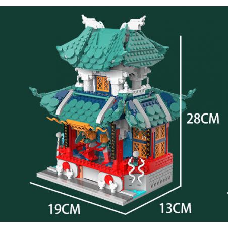 KAIYU K86114 86114 non  NHÀ HÁT VƯƠNG QUÂN ĐÌNH bộ đồ chơi xếp lắp ráp ghép mô hình 1101 khối