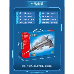 GUDI 20403 non  HẠNG NẶNG QUÂN SỰ MÁY BAY CHIẾN ĐẤU J-20 bộ đồ chơi xếp lắp ráp ghép mô hình Military Army Quân Sự Bộ Đội 347 khối