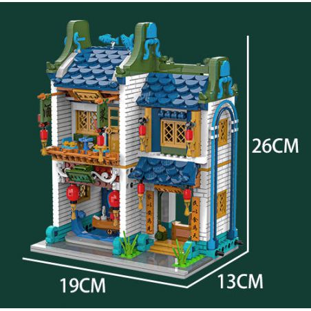 KAIYU K86113 86113 non  QUÁN CÁ NHỎ bộ đồ chơi xếp lắp ráp ghép mô hình 1130 khối