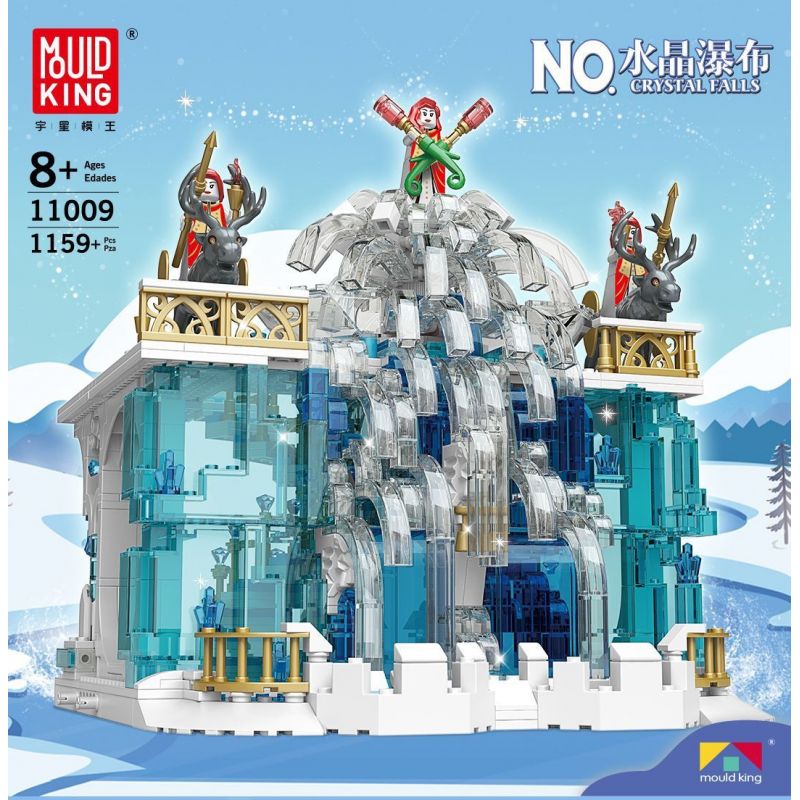 MouldKing 11009 Mould King 11009 non  THÁC NƯỚC PHA LÊ bộ đồ chơi xếp lắp ráp ghép mô hình CRYSTAL FALLS 1159 khối