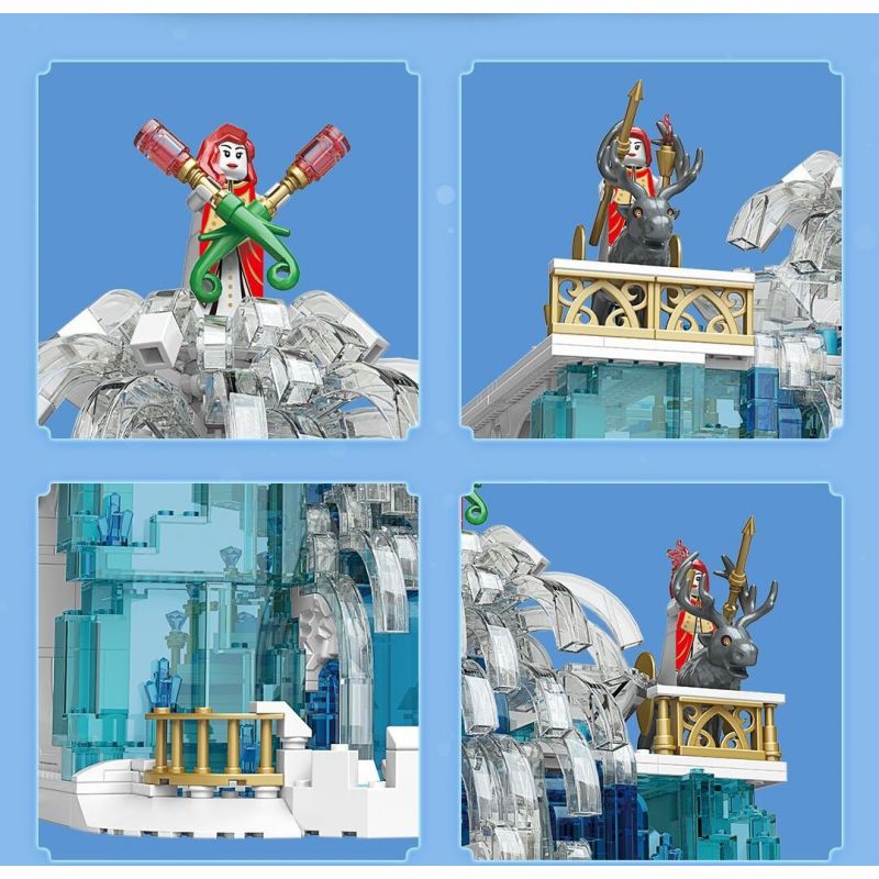 MouldKing 11009 Mould King 11009 non  THÁC NƯỚC PHA LÊ bộ đồ chơi xếp lắp ráp ghép mô hình CRYSTAL FALLS 1159 khối