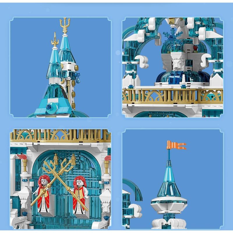 MouldKing 11007 Mould King 11007 non  CỔNG BĂNG VÀ TUYẾT bộ đồ chơi xếp lắp ráp ghép mô hình FROZEN ENTRANCE 1098 khối