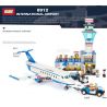 GUDI 8912 non  SÂN BAY VỚI MÁY CHỞ KHÁCH CỠ VỪA bộ đồ chơi xếp lắp ráp ghép mô hình City Thành Phố 652 khối