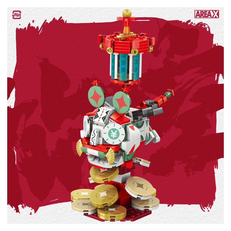 X AREA-X AX0002 0002 non  HOO NGẮN bộ đồ chơi xếp lắp ráp ghép mô hình LUCKY TIGER