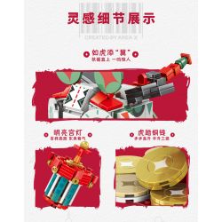 X AREA-X AX0002 0002 non  HOO NGẮN bộ đồ chơi xếp lắp ráp ghép mô hình LUCKY TIGER