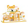 WEKKI 516608 non  CÓ CÔNG VIÊN SÁNG TẠO GIAI ĐOẠN 2 QUÁN CÀ PHÊ SHIBA INU NHỎ bộ đồ chơi xếp lắp ráp ghép mô hình Creator PUPPY CAFE