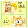 WEKKI 516608 non  CÓ CÔNG VIÊN SÁNG TẠO GIAI ĐOẠN 2 QUÁN CÀ PHÊ SHIBA INU NHỎ bộ đồ chơi xếp lắp ráp ghép mô hình Creator PUPPY CAFE