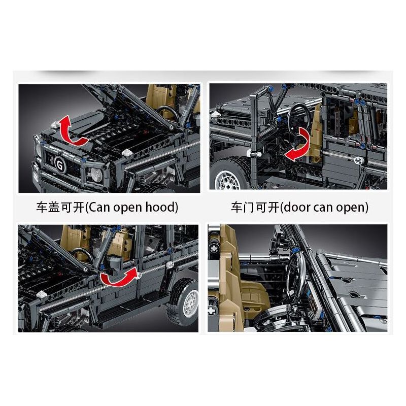 MorkModel 023003-1 023003-2 023003-3 023003-4 Mork Model 023003-1 023003-2 023003-3 023003-4 REBRICKABLE MOC-46049 46049 MOC46049 non  MERCEDES BENZ AMG G63 1:12 tỷ lệ 1:12 bộ đồ chơi xếp lắp ráp ghép mô hình  Kỹ Thuật Công Nghệ Cao Mô Hình Phương Tiện 1629 khối