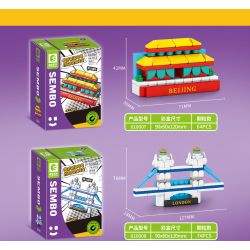 SEMBO 610009 non  KHINH KHÍ CẦU bộ đồ chơi xếp lắp ráp ghép mô hình Fridge Refrigerator Magnets FRIDGE MAGNETS Nam Châm Dính Tủ Lạnh 58 khối