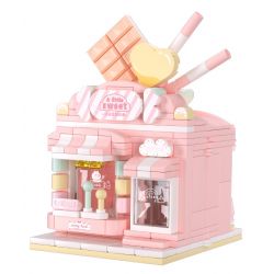 WEKKI 516607 non  CÓ CÔNG VIÊN SÁNG TẠO GIAI ĐOẠN 2 NGÔI NHÀ KẸO NHỎ NGỌT NGÀO bộ đồ chơi xếp lắp ráp ghép mô hình Creator A LITTLE SWEET