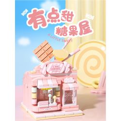 WEKKI 516607 non  CÓ CÔNG VIÊN SÁNG TẠO GIAI ĐOẠN 2 NGÔI NHÀ KẸO NHỎ NGỌT NGÀO bộ đồ chơi xếp lắp ráp ghép mô hình Creator A LITTLE SWEET