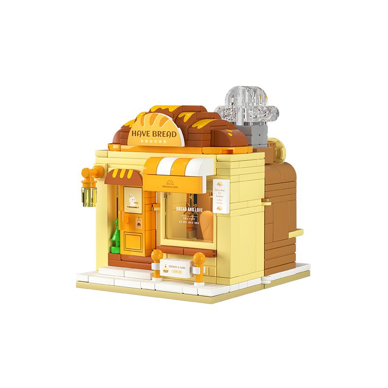 WEKKI 516606 non  CÓ CÔNG VIÊN SÁNG TẠO GIAI ĐOẠN 2 NHÀ NƯỚNG BÁNH MÌ bộ đồ chơi xếp lắp ráp ghép mô hình Creator HAVE BREAD