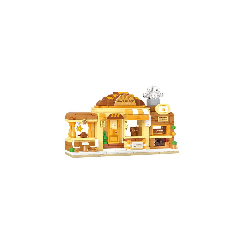 WEKKI 516606 non  CÓ CÔNG VIÊN SÁNG TẠO GIAI ĐOẠN 2 NHÀ NƯỚNG BÁNH MÌ bộ đồ chơi xếp lắp ráp ghép mô hình Creator HAVE BREAD