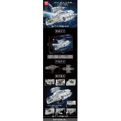 MouldKing 21023 Mould King 21023 SUPER 18K K20006 20006 non  DAO CẠO bộ đồ chơi xếp lắp ráp ghép mô hình Star Wars THE RAZOR CREST Chiến Tranh Giữa Các Vì Sao 4887 khối