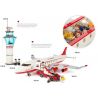 GUDI 8913 non  MÁY BAY CHỞ KHÁCH CỠ LỚN HẠ CÁNH XUỐNG SÂN bộ đồ chơi xếp lắp ráp ghép mô hình City Thành Phố 856 khối