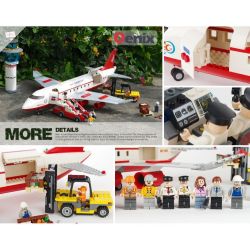 GUDI 8913 Xếp hình kiểu Lego CITY Large Passenger Plane Máy Bay Chở Khách Cỡ Lớn Hạ Cánh Xuống Sân Bay 856 khối