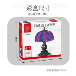 MorkModel 031023 Mork Model 031023 non  ĐÈN BÀN HÌNH BÁN NGUYỆT CỔ ĐIỂN bộ đồ chơi xếp lắp ráp ghép mô hình Creator TABLE LAMP Sáng Tạo 987 khối