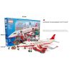 GUDI 8913 non  MÁY BAY CHỞ KHÁCH CỠ LỚN HẠ CÁNH XUỐNG SÂN bộ đồ chơi xếp lắp ráp ghép mô hình City Thành Phố 856 khối