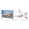 GUDI 8913 non  MÁY BAY CHỞ KHÁCH CỠ LỚN HẠ CÁNH XUỐNG SÂN bộ đồ chơi xếp lắp ráp ghép mô hình City Thành Phố 856 khối