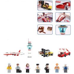 GUDI 8913 Xếp hình kiểu Lego CITY Large Passenger Plane Máy Bay Chở Khách Cỡ Lớn Hạ Cánh Xuống Sân Bay 856 khối