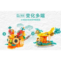 X AREA-X AX0001 0001 non  CÂY THÔNG HOO bộ đồ chơi xếp lắp ráp ghép mô hình HAPPY TIGER
