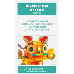 X AREA-X AX0001 0001 non  CÂY THÔNG HOO bộ đồ chơi xếp lắp ráp ghép mô hình HAPPY TIGER