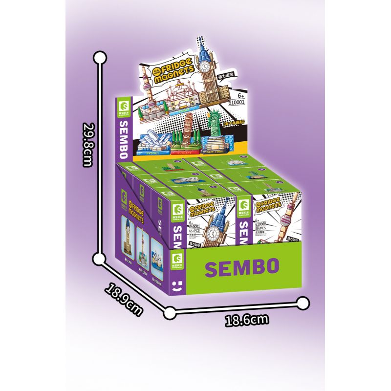 SEMBO 610006 non  NAM CHÂM TỦ LẠNH SÁNG TẠO TAJ MAHAL bộ đồ chơi xếp lắp ráp ghép mô hình Fridge Refrigerator Magnets FRIDGE MAGNETS Nam Châm Dính Tủ Lạnh 70 khối