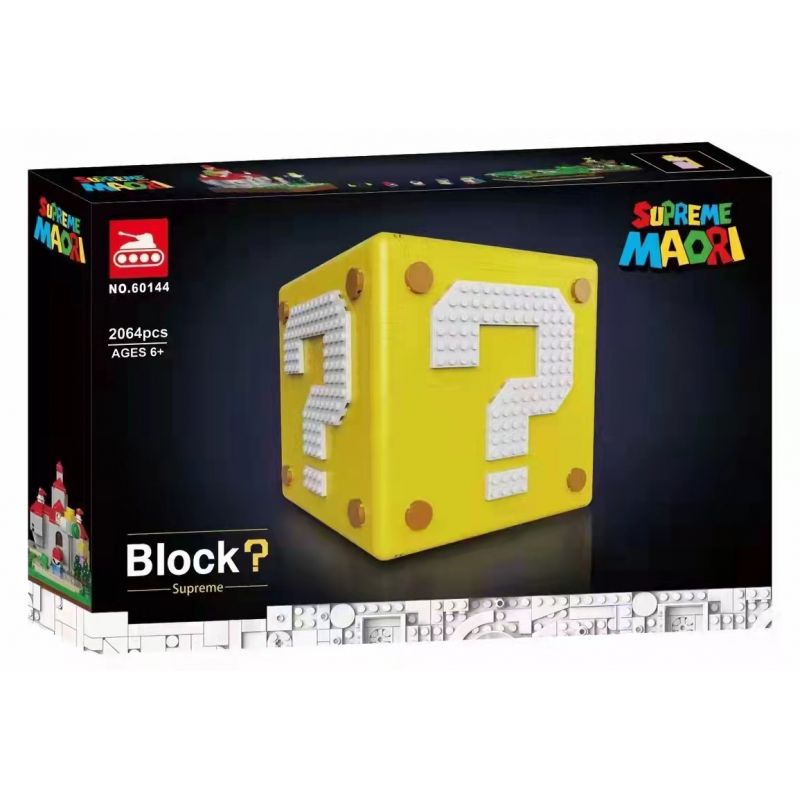 NOT Lego SUPER MARIO 64 QUESTION MARK BLOCK 71395 TANK 60144 xếp lắp ráp ghép mô hình KHỐI DẤU HỎI SUPER MARIO 64 GẠCH CHẤM Thợ Sửa Ống Nước 2064 khối